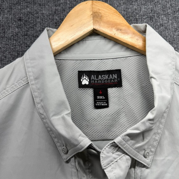 Alaskan Hardgear Duluth Trading Co Mens 3XL Long Sleeve Pocket Vented Shirt Gray - Picture 3 of 9